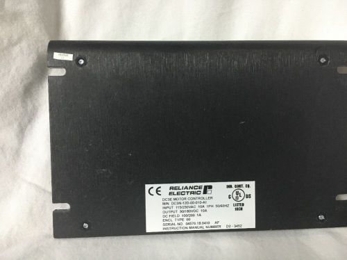 RELIANCE ELECTRIC DC3N-12D-00-010-A1 DC3E MOTOR CONTROLLER USED