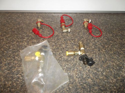 Misc. Hydraulic Pneumatic Fittings 2 Sets 5 Pieces Total