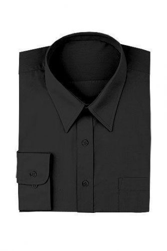 NEW Chef Works - D150-BLK-L  Black Server Long Sleeve Dress Shirt ( SIZE LARGE )