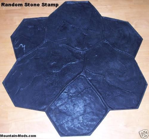 Random Stone/Rock Decorative Concrete Cement Imprint Texture Stamp Mat Floppy