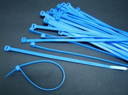 #AT7  BLUE 8&#034; NYLON WIRE CABLE TIE (200 x 4.8mm ) MTS 50 Lbs x 30 pcs