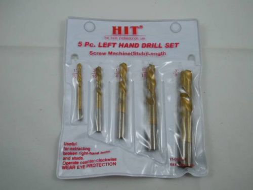 Hit tools usa 5pc left hand drill bit set - screw machine(stub)length  free ship for sale