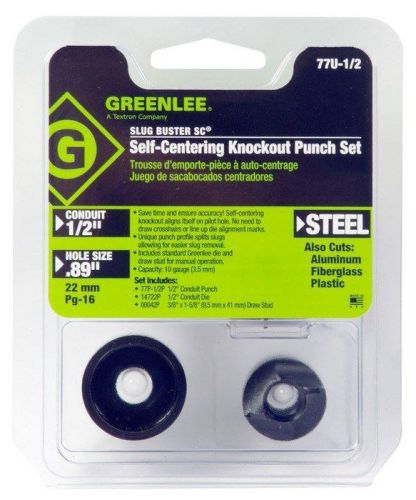 Greenlee 77u-1/2 slug-buster self centering knockout punch unit for 1/2-inch con for sale