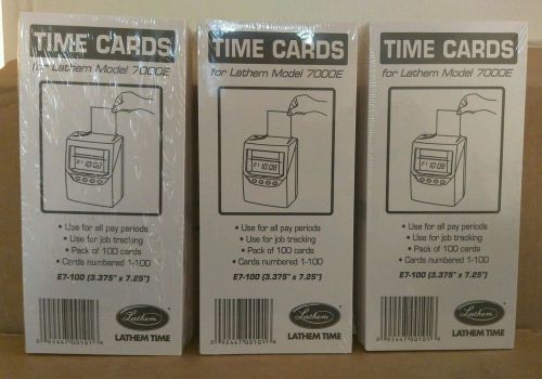 300 LATHEM MODEL 7000E TIME RECORDER CLOCK CARDS * TIME CARDS BRAND NEW !!