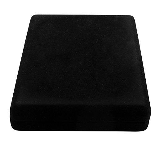Isaac Kieran Black Velvet Necklace Gift Box Travel Storage Display Case 6x7