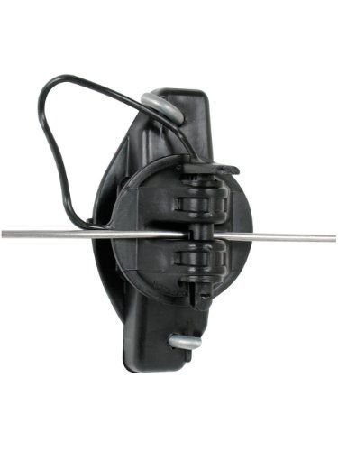Gallagher G687044 25-Pack Wood Post Pinlock Electric Fence Insulator, Black