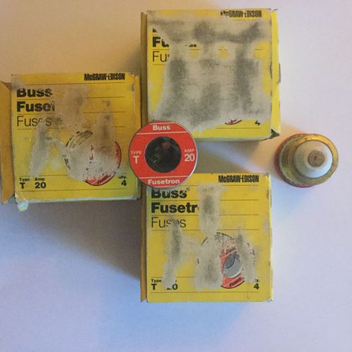Mcgraw-edison - buss fuses type t amp 20 qty 4 for sale