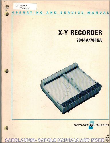 HP Manual 7044A 7055A X-Y RECORDER