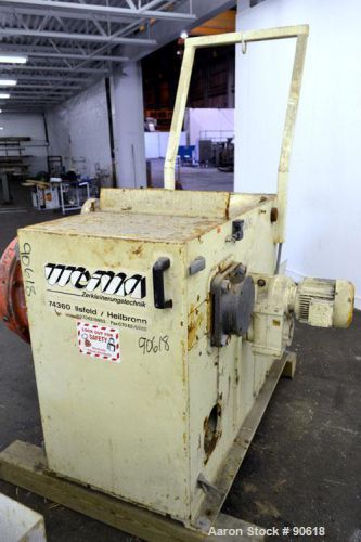 Used- Weima Shredder, Model WLH600S/30, Carbon Steel. Approximately 14-1/2&#039;&#039; dia