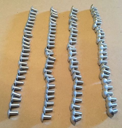 Lot of 100 Brazier Head (Buck) Solid Aluminum Rivets 1/4&#034; X 9/16&#034; Truck Trailer