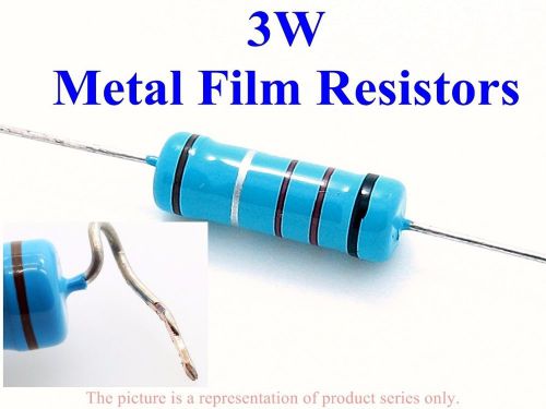 10 pcs 0.1 Ohm 3W 1% Metal Film Resistors COPPER LEADS Less Than 1 OHM Series