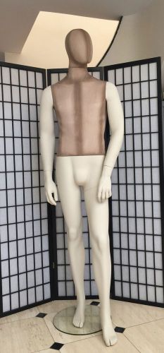 Fiberglass Male Mannequin Egg Head Stripped Jersey Cover Full Body # XRM-121