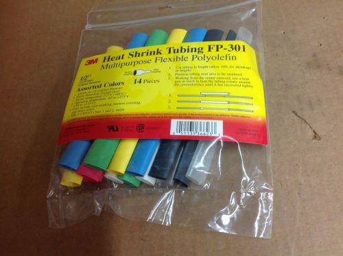 3m fp-301-1/2-asso 1/2&#034; assorted colors heat shrink lot of 2 for sale