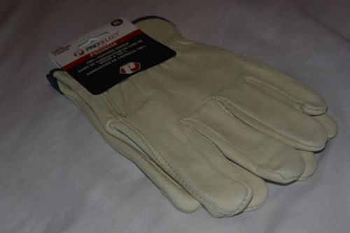 PROSELECT 100% Cowhide Driver WORK GLOVES Grain Leather XL New Part # PSG20154