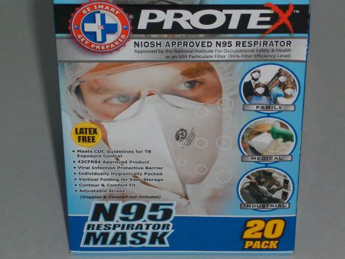 N95 00-MAS-3500 Respiratory Mask,Dust,Flu,MERS,EBOLA,Virsus,Allergens 20pcs