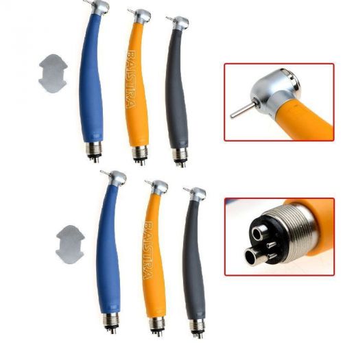 6Pcs Dental Rainbow High Speed Handpiece Good Torque Push 4 Hole NSK Type /set J