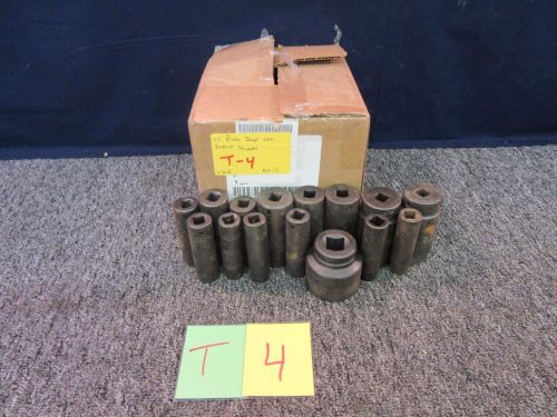15 pc proto deep well impact socket set military garage shop pneumatic used for sale