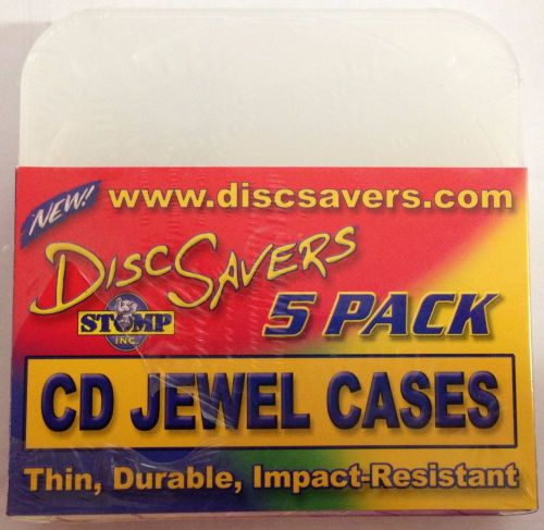 Stomp Inc 5 Pack CD Clear Polypropylene Jewel Cases