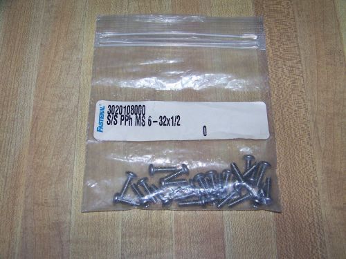 25 Stainless Steel 6-32 X 1/2&#034; Phillips Pan Head Machine Screws