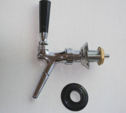 European style chrome draft beer faucet &amp; 2 3/4&#034; nipple shank combo 4 kegerator for sale