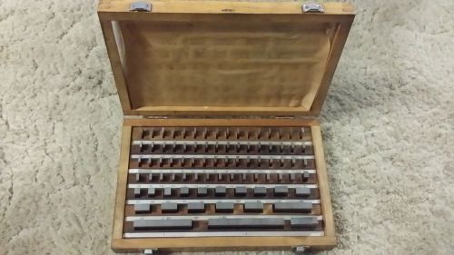Chicago brand 81 piece gage block set grade b in wooden case pn 50403 for sale