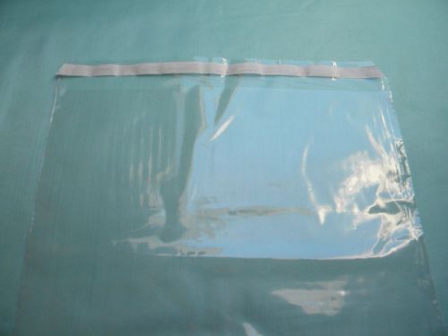 500 clear poly bag  12&#034;x15&#034;+1.5&#034;lip 1.5 mil self seal lip &amp; tape for sale