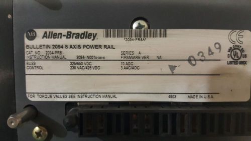 ALLEN BRADLEY 2094-PR8 8 AXIS POWER RAIL