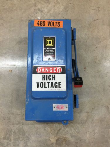USED SQUARE D 30 AMP HEAVY DUTY SAFETY SWITCH H36IAWK