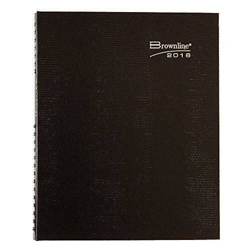 Brownline 2016 Coilpro Monthly Planner, 14 Months, Black, 8.875&#034; x 7.125&#034;