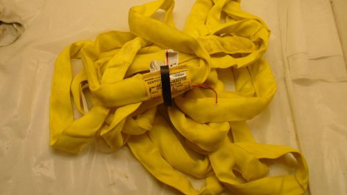 Certified slings 900 x 20&#039; round poly sling - yellow cover, used in great shape for sale