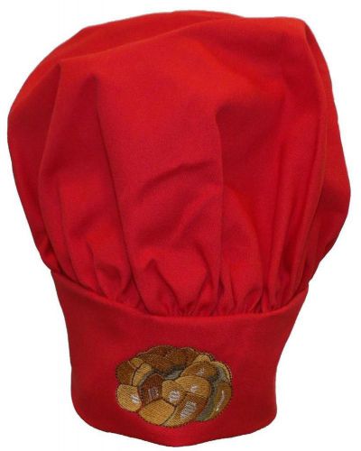 Round Challah Bread Rosh Hashanah Chef Hat Youth Size Adjust Monogram Red Avail