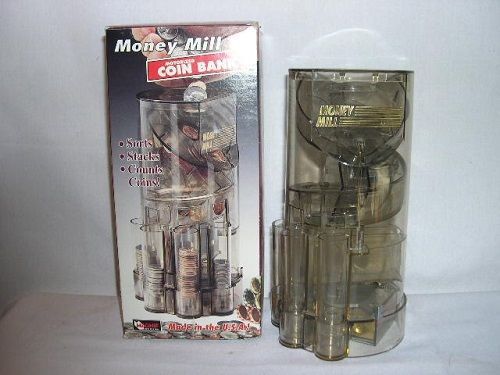MONEY MILL MOTORIZED COIN BANK~~ SORTS / STACKS / &amp; COUNTS~ BY MAG NIF