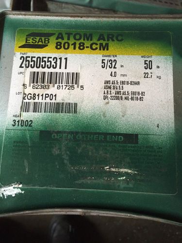 ESAB Alloy Rods 8018 5/32&#034; 50# 8018-CM Atom Arc 50 Pounds Sealed NOS