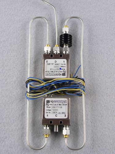 2 sma 26.5 ghz relays, semi rigid coaxes and 14 db 5 watt attenuator assembly for sale