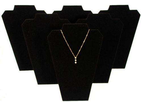 6 black 13&#034; velvet necklace pendant jewelry displays for sale