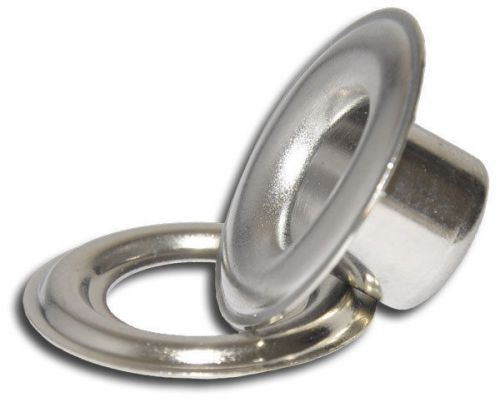 #3 (7/16&#034;) Iron Nickel Self-Piercing Grommets &amp; Washers, 500 Pcs Set Per Bag