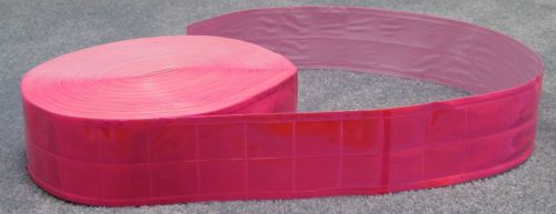 50-yard roll Pink gloss sew on REFLECTIVE TAPE PVC 2&#034;