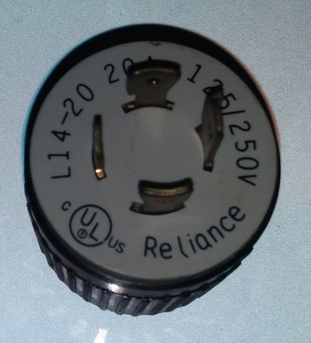 NEW .. Reliance Locking Male Plug  PN: L14-20   .. 20A, 125/250V ..  VM-41B