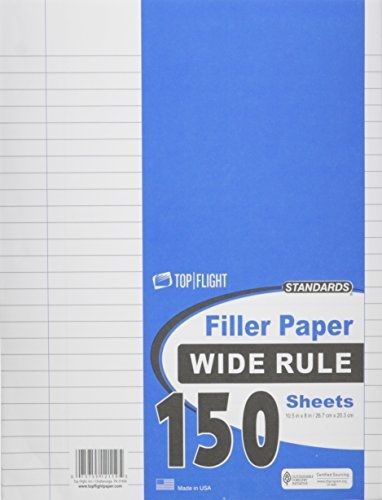 Top Flight Filler Paper Wide Rule 150 CT (Pack of 6)