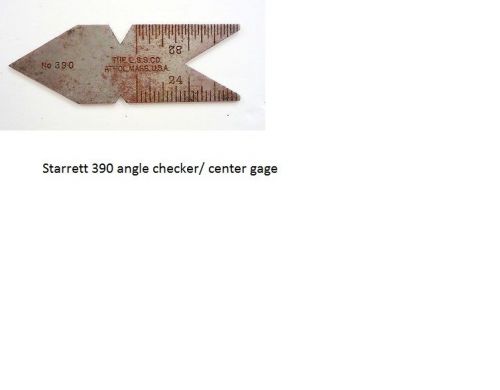 Starrett No. 390 center gage angle checker
