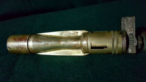 Vintage Fisher Burner Torch PAT&#039;D JAN 1913 - RARE - STEAMPUNK INDUSTRIAL - NICE