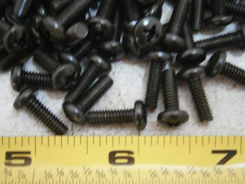 Machine Screws #8/32 x 1/2&#034; Long Phillips Pan Head Steel Black Lot of 42 #5099