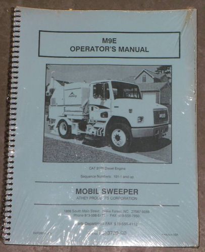 Mobil Street Sweeper M9E Operator&#039;s Manual, NEW