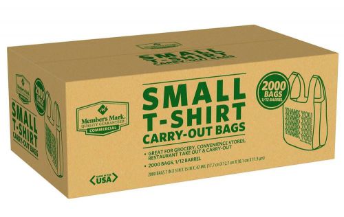 NEW Grocery / Convenience Store Small T-Shirt Bag (2,000ct.)
