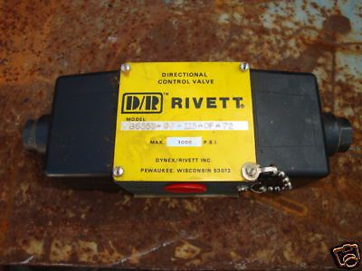 Rivett 3000 PSI Directional Control Valve 6553-02-115/DF-71