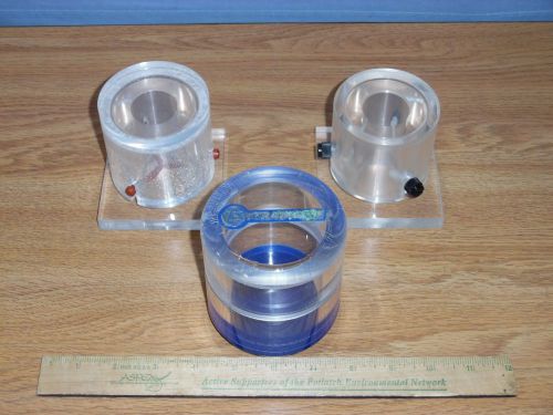 Round Beta Containers Lot of three Stratagene two with inserts