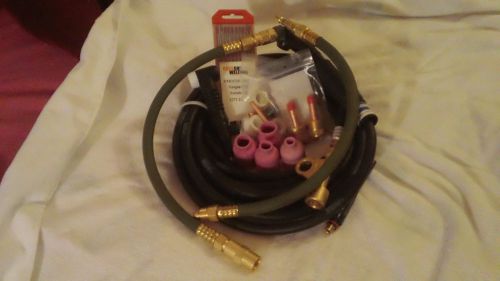MILLER TIG TORCH WP-17FV-25R AND EXTRAS