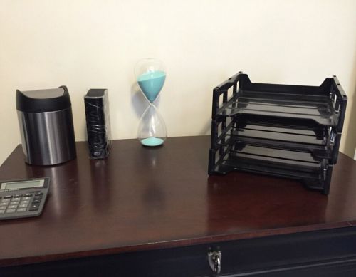 Plastic Letter Size Tray Storage Desk Organizer, 3 Documents Folder Trays
