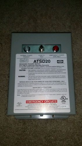 ATSD20 DUAL LITE 20 AMP TRANSFER SWITCH NEW!