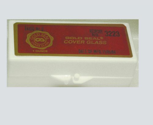 GoldSeal, Microscope Slide Glass Cover Slips; size 60 X 24, thin No. 0; 4 pks